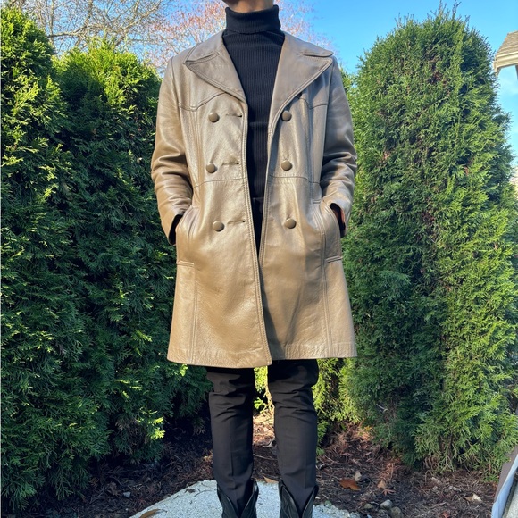 Tan/Camel coloured Leather Jacket - Picture 7 of 7